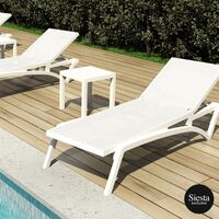 Pacific Sunlounger + Ocean Side Table 4 pce