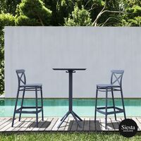 Sky Folding Bar Table + Cross Barstool 3 pce