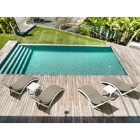 Slim Sunlounger + cushion + Ocean Side Table 6 pce