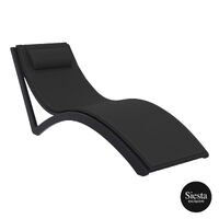 Slim Sunlounger with cushion + pillow